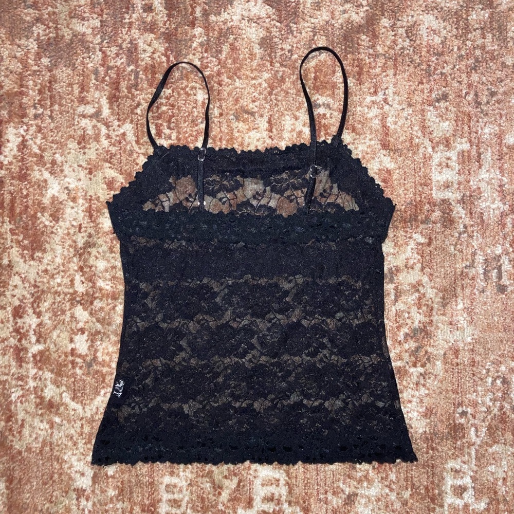 Black Floral Lace Tank Top - Picture 3 of 5